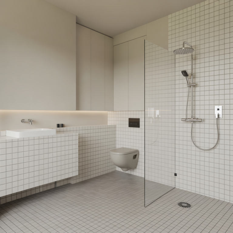 Renovering av badrum med nya rör och armaturer i Årstaskogen, Årsta ...